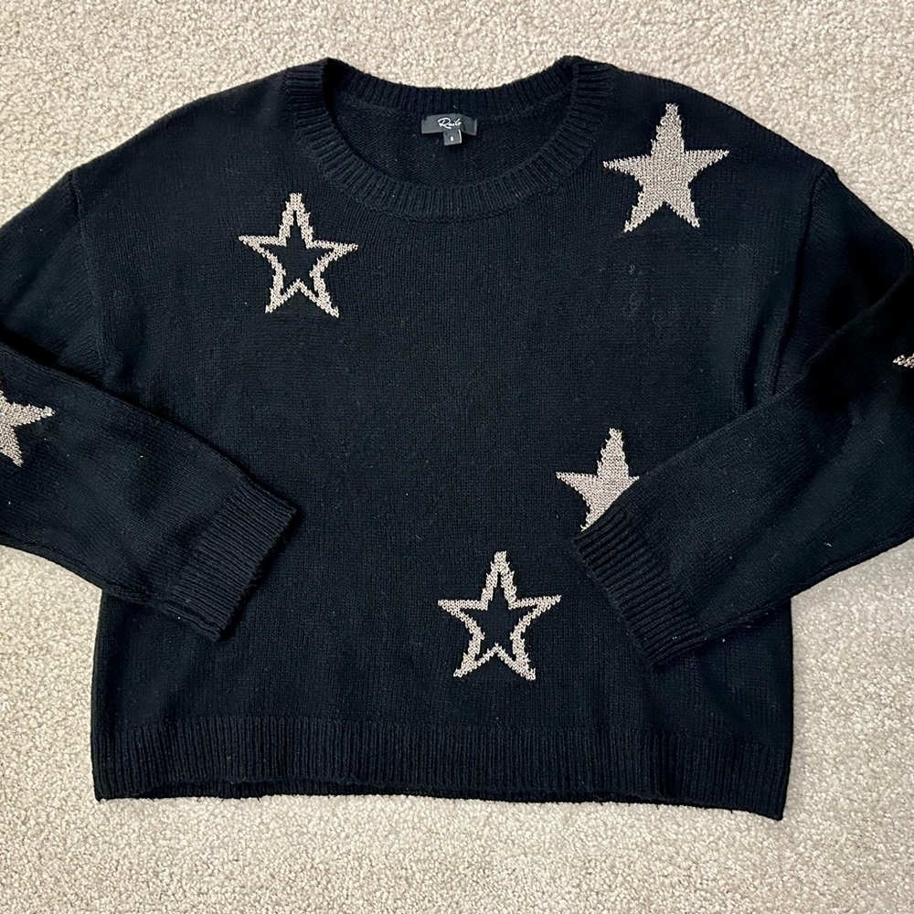 Rails Black Sweater With Stars - Size Small - image 1